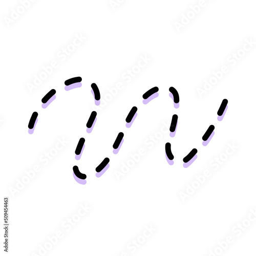 dashed curve line
