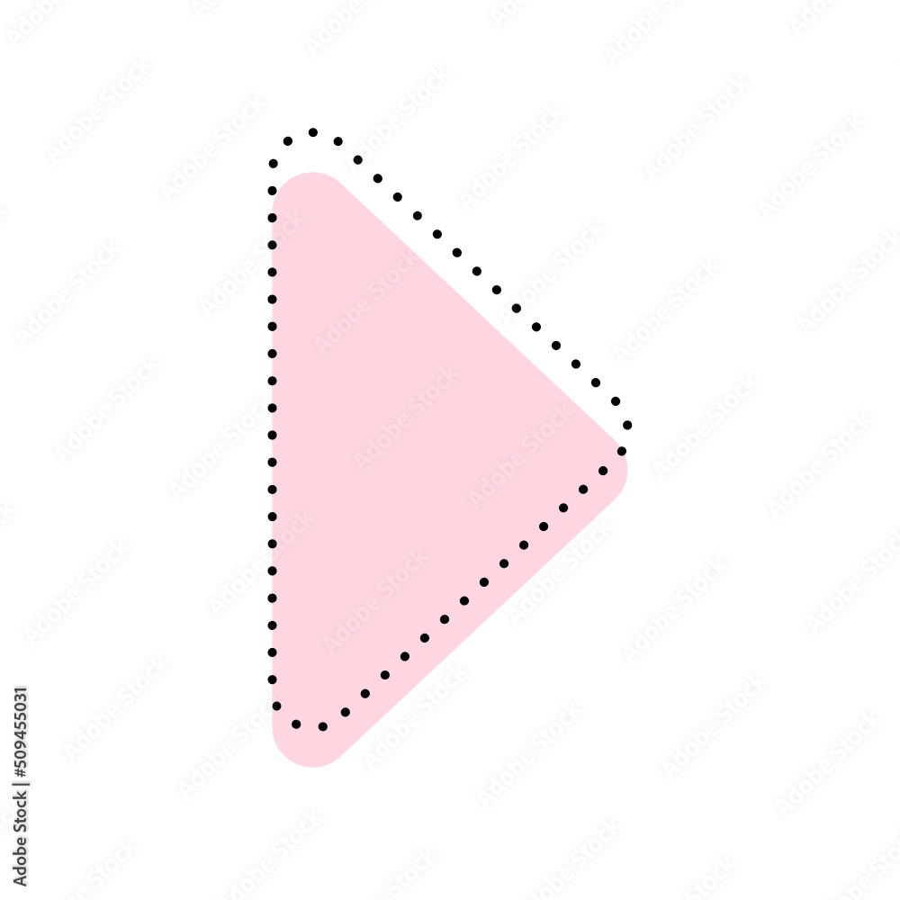 dotted pastel arrow
