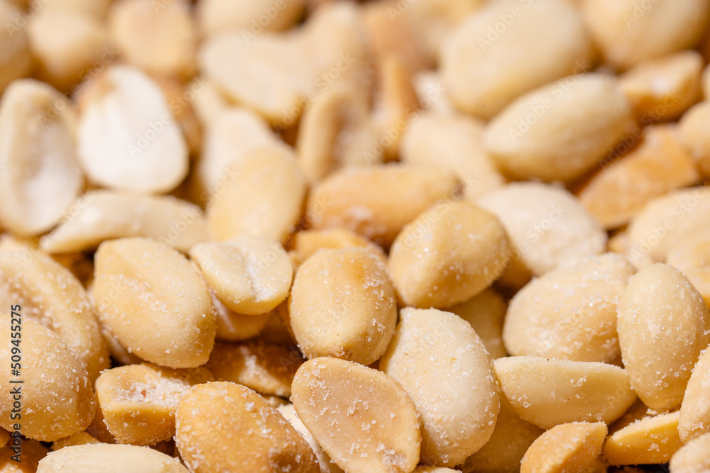 Dry Peanuts Salted Roasted without skin top view background or texture. Healthy spices, nuts, seeds and herbal products. Macro photo. Dry Peanuts Salted Roasted without skin top view background or texture. Healthy spices, nuts, seeds and herbal products. Macro photo.