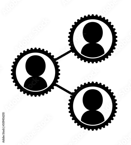 歯車と人の共有チャートイメージ