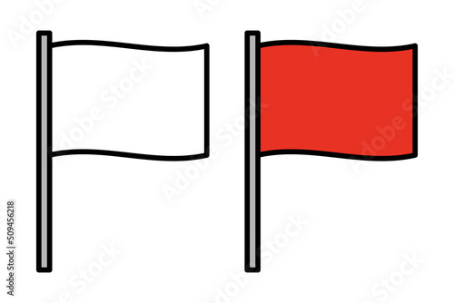 赤と白の旗