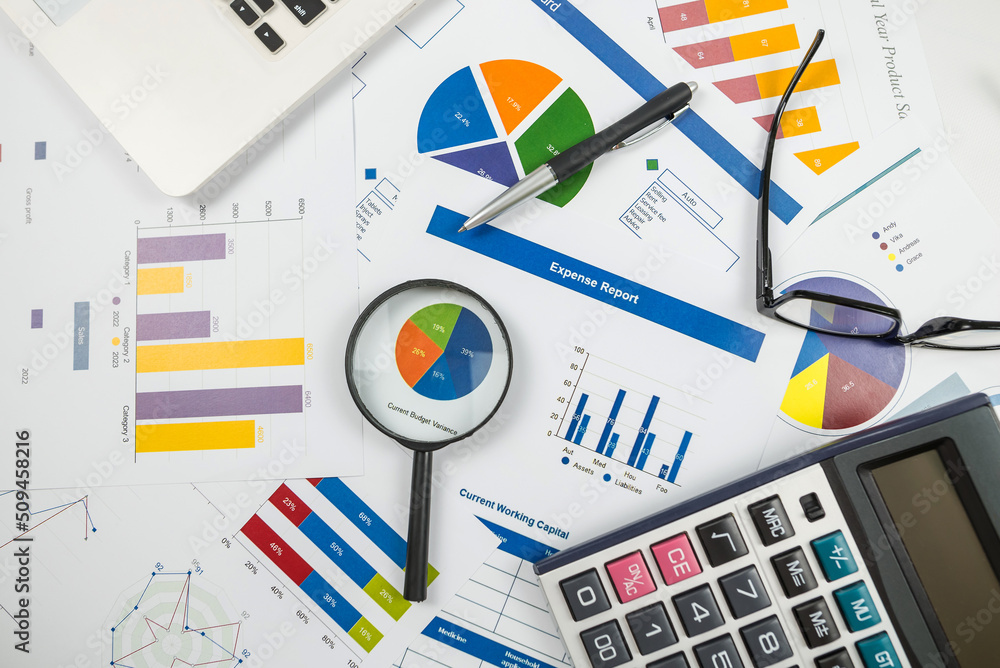 graphs of growth and decline in profits. business concept graphs of growth and decline in profits. business concept
