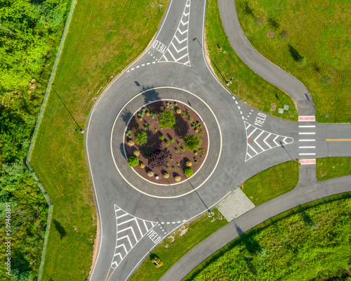 Round circle intersection from above