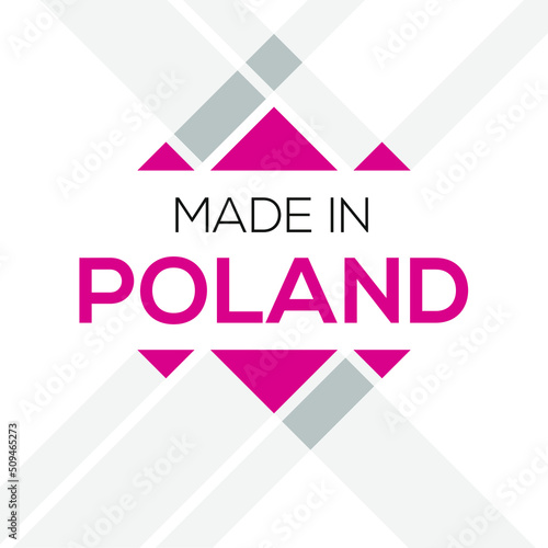 Made in Poland, vector illustration.