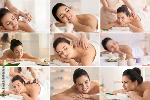 Collage with beautiful youn...