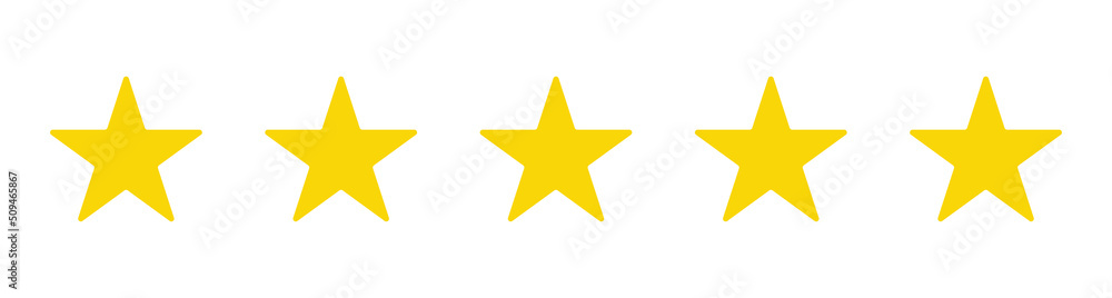 5 stars raiting simbol for sociel media.Vector design 5 stars raiting simbol for sociel media.Vector design