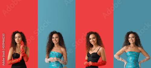 Set of beautiful African-Am...