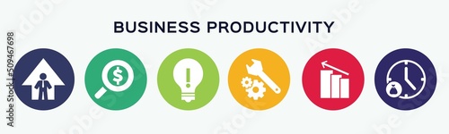 Productivity concept, business icon.