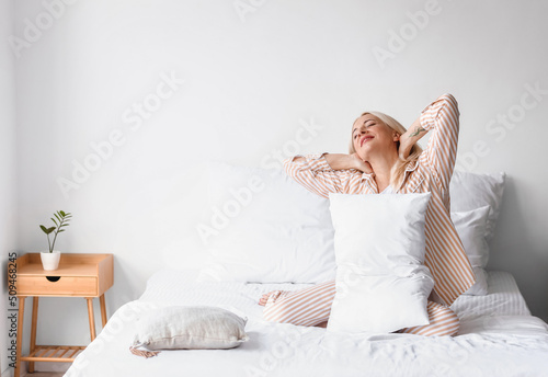 Morning of beautiful mature...