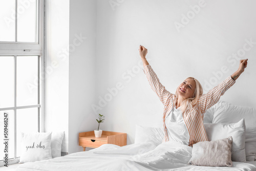 Morning of beautiful mature...