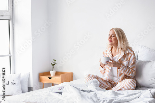 Morning of beautiful mature...