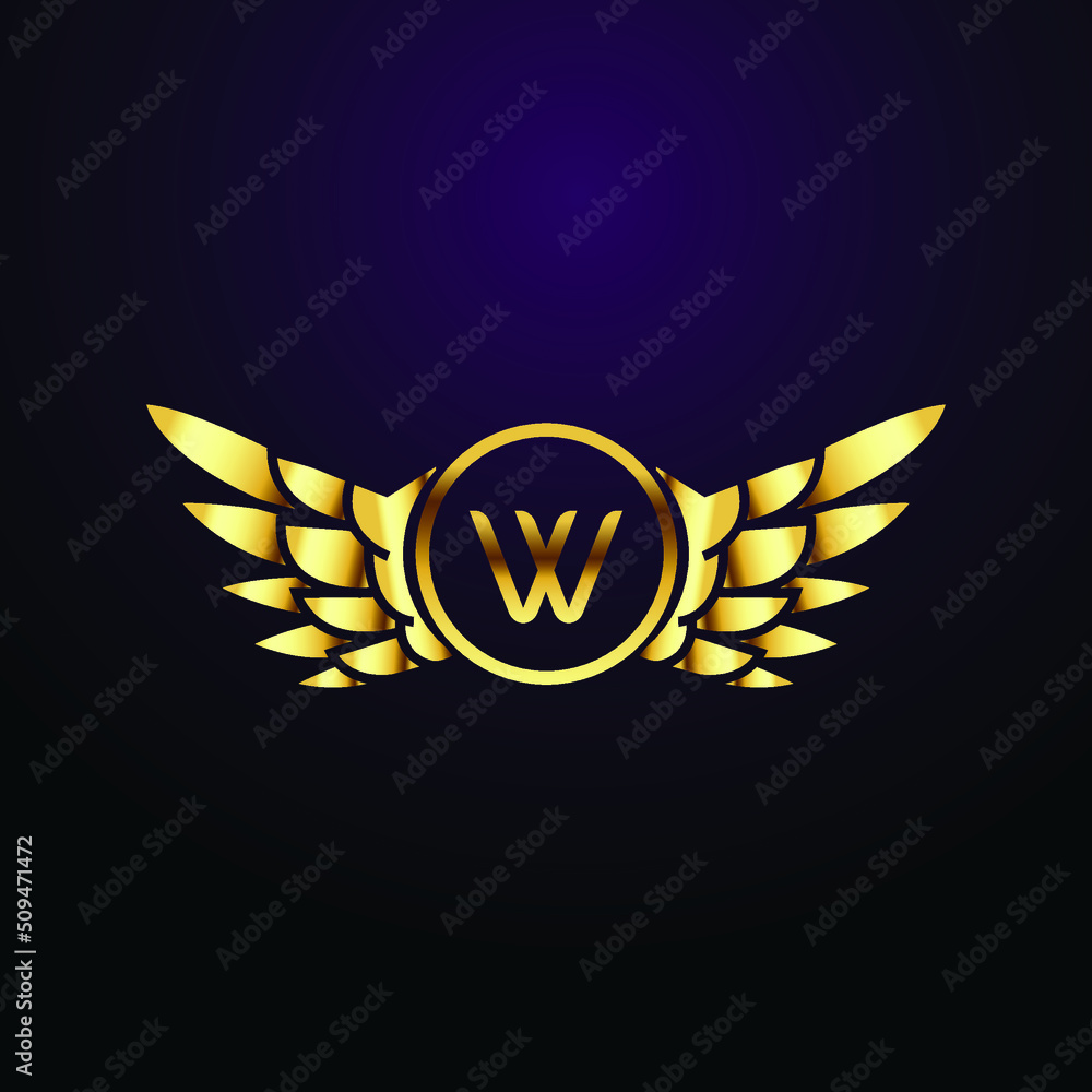 Premium luxury Vector elegant gold and font Letter W Template for company logo with monogram element 3d Design Premium luxury Vector elegant gold and font Letter W Template for company logo with monogram element 3d Design