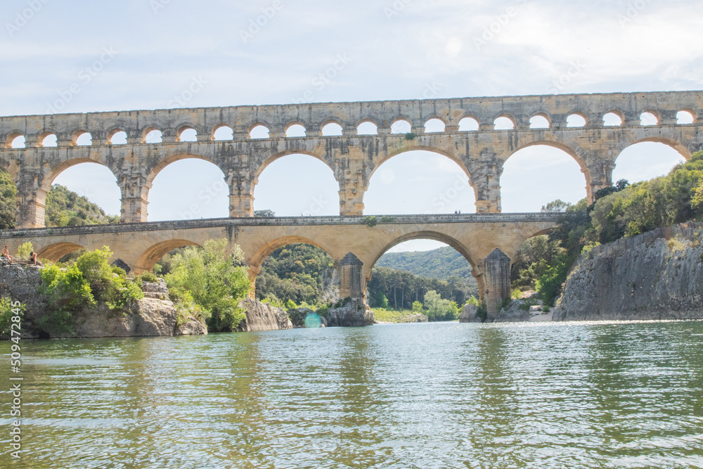 Fototapeta premium Pont du Gard Aquaduct Roman Ruins