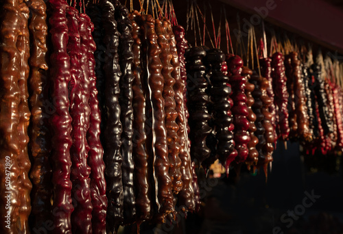 Wallpaper Mural Churchkhela. Traditional Georgian candle-shaped candy with almon Torontodigital.ca