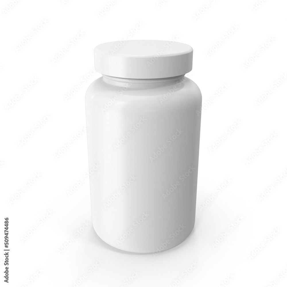 Vitamin Pill Bottle Mockup 3d rendering isolated white background Vitamin Pill Bottle Mockup 3d rendering isolated white background