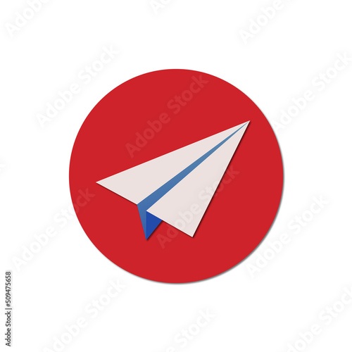 Free Download  Paper airplane icon for send button. 3d render. Icon for business, seo and social media marketing - GFXLoad