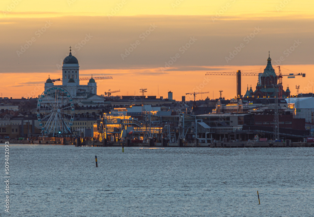 Obraz premium Sunset Helsinki