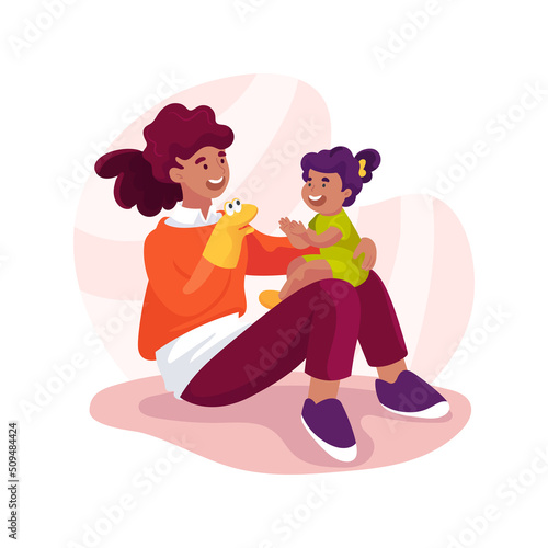 Early speaking attempts isolated cartoon vector illustration.