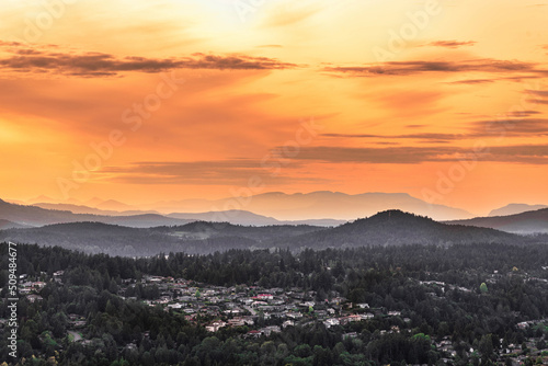 sunset in the mountains