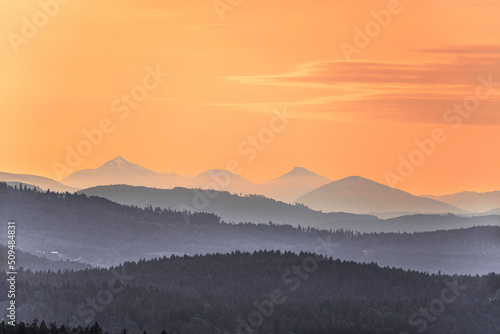 sunrise over mountains