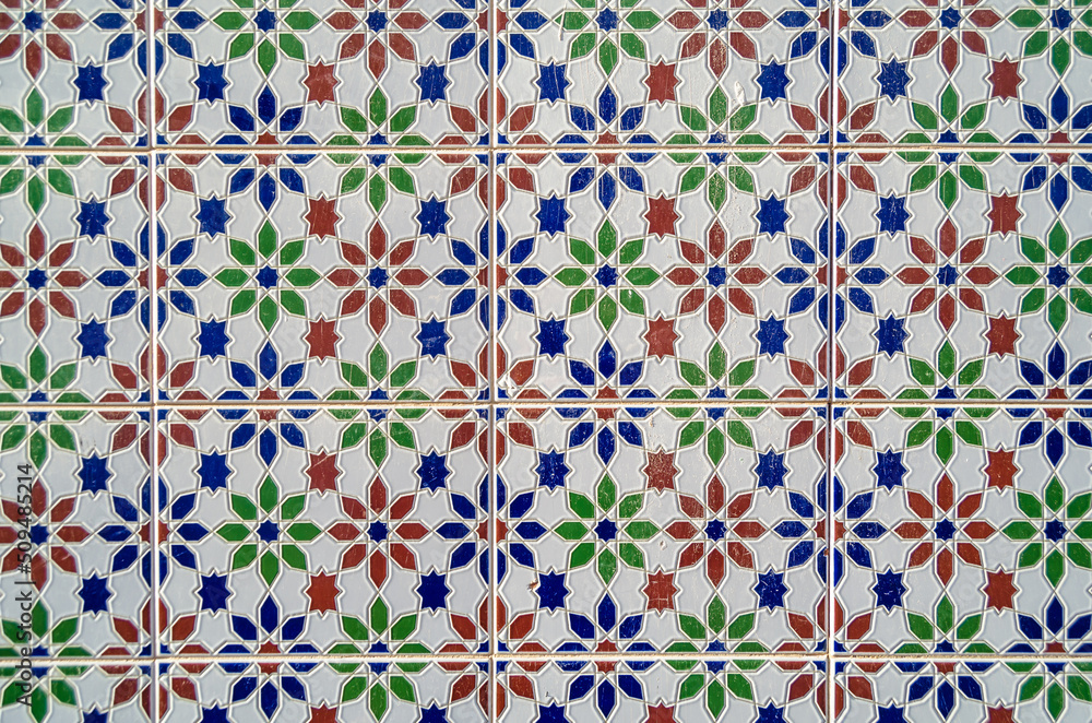 Tile with repeating geometric pattern Tile with repeating geometric pattern