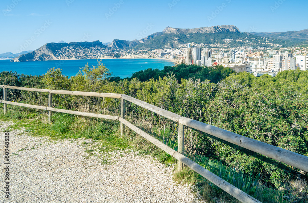 Fototapeta premium View from the Penon de Ifach Natural Park in Calpe, Spain