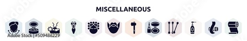 miscellaneous filled icons set. glyph icons such as zygoma reduction plasty, powder, aroma, electric shaver, hair curler, hipster, ax, make up kit, cleansing icon.