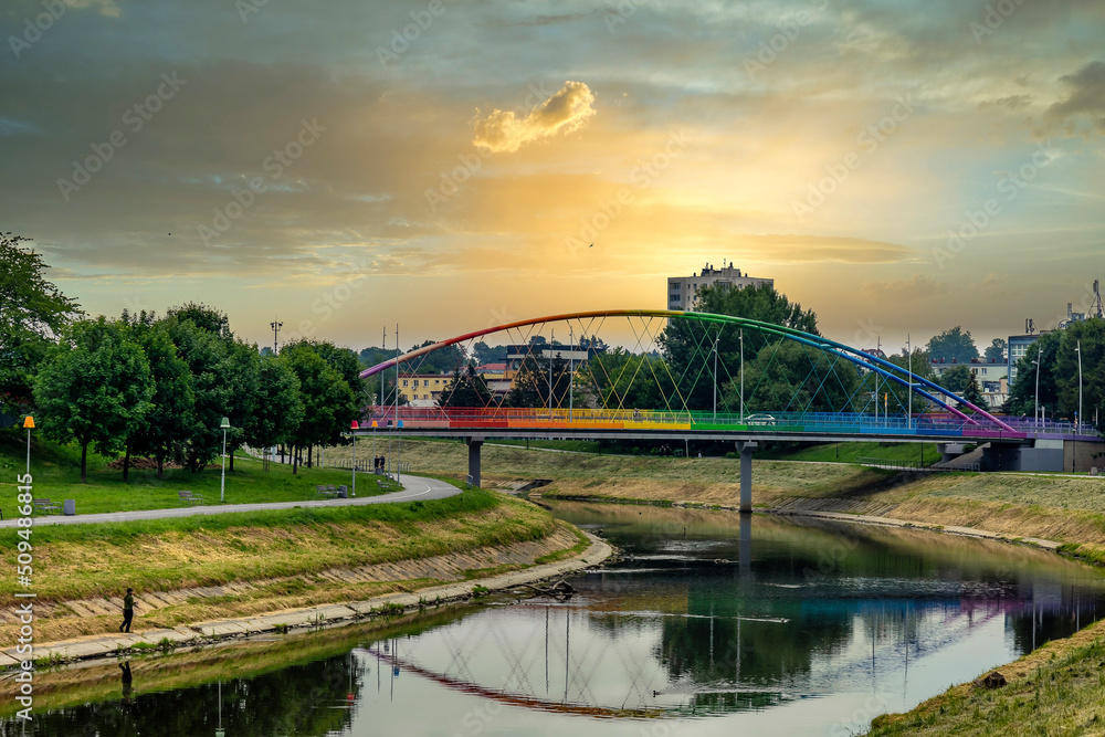 Naklejka premium Narutowicz Bridge in the polish city of Rzeszow