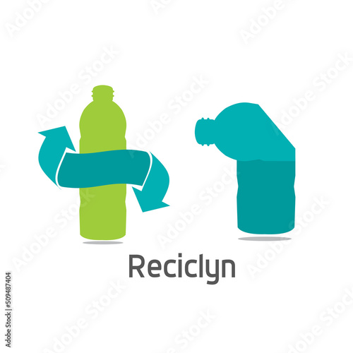 Recycle plastic material such as bottles