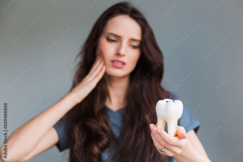 Teeth Problem. Woman Feeling Tooth Pain. Closeup Of Beautiful Sad Girl Suffering From Strong Tooth Pain. Attractive Female Feeling Painful Toothache. Dental Health And Care Concept. Teeth Problem. Woman Feeling Tooth Pain. Closeup Of Beautiful Sad Girl Suffering From Strong Tooth Pain. Attractive Female Feeling Painful Toothache. Dental Health And Care Concept.