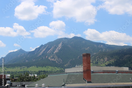 view of the mountains with clouds