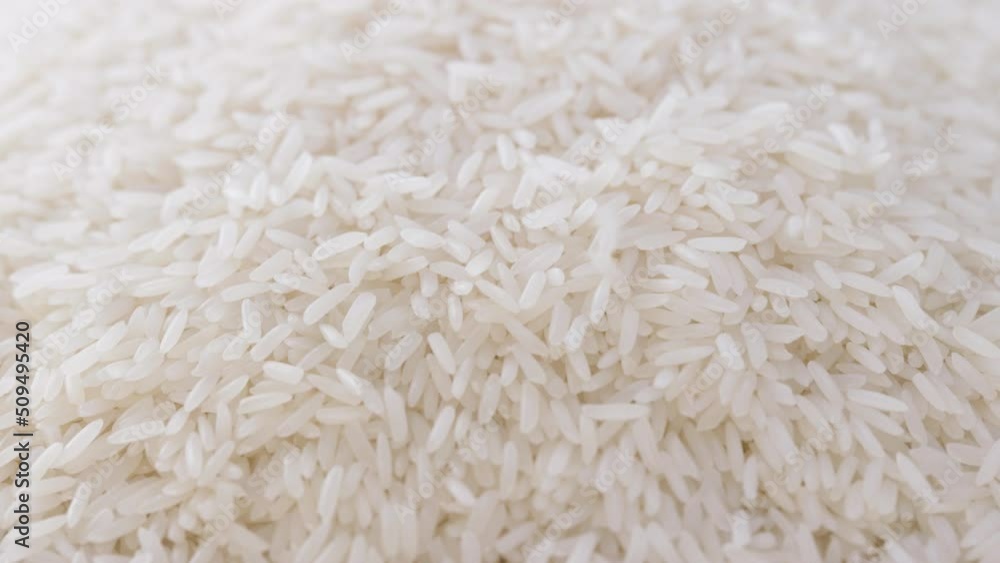 Dried White Rice Close Up Dried White Rice Close Up