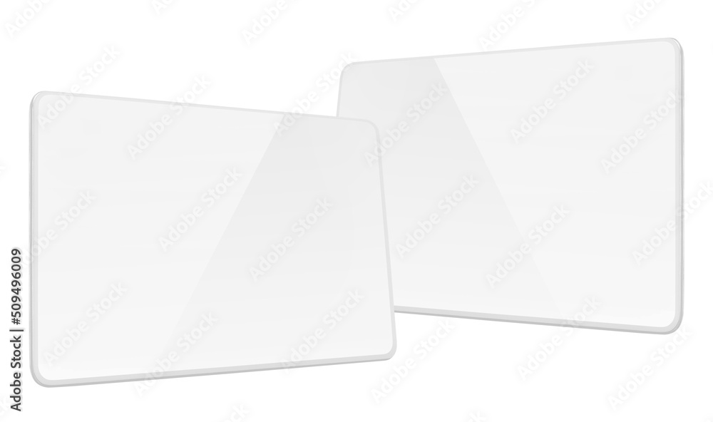 White tablet computers, isolated on white background White tablet computers, isolated on white background