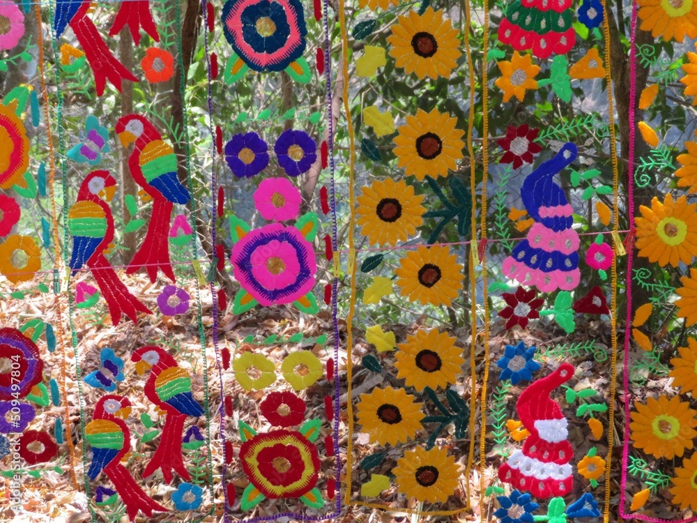 background of taditional mexican handmade textile background of taditional mexican handmade textile