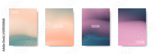 Set of abstract background with beautiful gradation color, colorful background for poster flyer banner backdrop.vertical banner.cool fluid background vector illustration