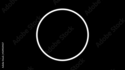 white circle animation on black