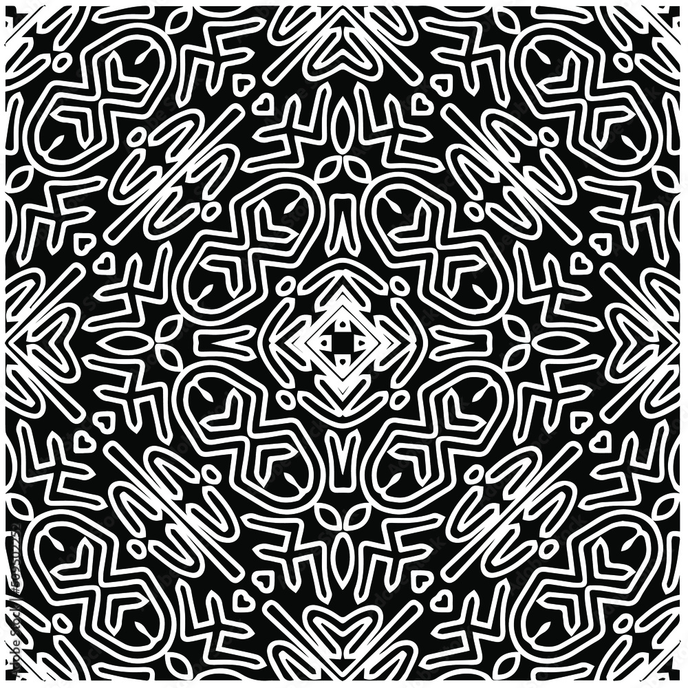Abstract background with black and white mandala. Unique geometric vector swatch. Perfect for site backdrop, wrapping paper, wallpaper, textile and surface design.
Abstract background with black and white mandala. Unique geometric vector swatch. Perfect for site backdrop, wrapping paper, wallpaper, textile and surface design.