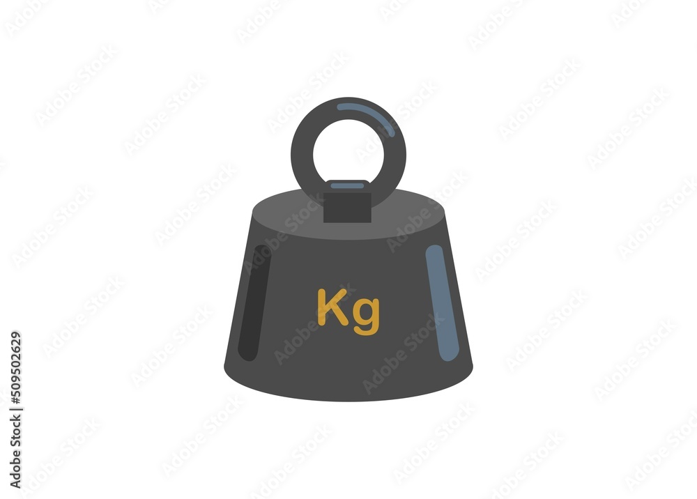 Fototapeta premium Weight block. Simple flat illustration.