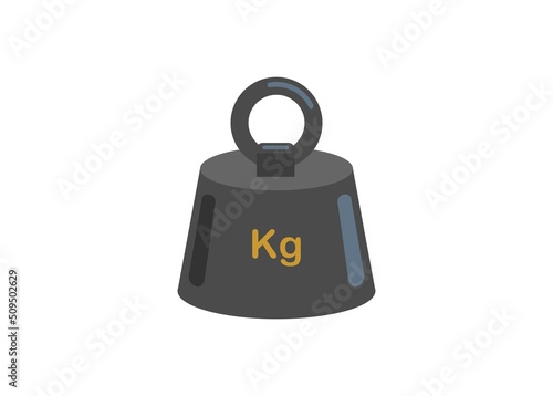 Weight block. Simple flat illustration.