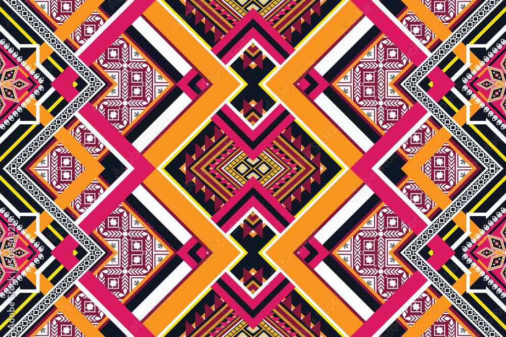 Geometric ethnic pattern for background,fabric,wrapping,clothing,wallpaper,Batik,carpet,embroidery style. Geometric ethnic pattern for background,fabric,wrapping,clothing,wallpaper,Batik,carpet,embroidery style.