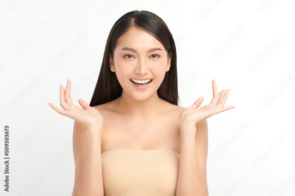 Beautiful young asian woman with clean fresh skin on white background, Face care, Facial treatment, Cosmetology, beauty and spa, Asian women portrait. Beautiful young asian woman with clean fresh skin on white background, Face care, Facial treatment, Cosmetology, beauty and spa, Asian women portrait.
