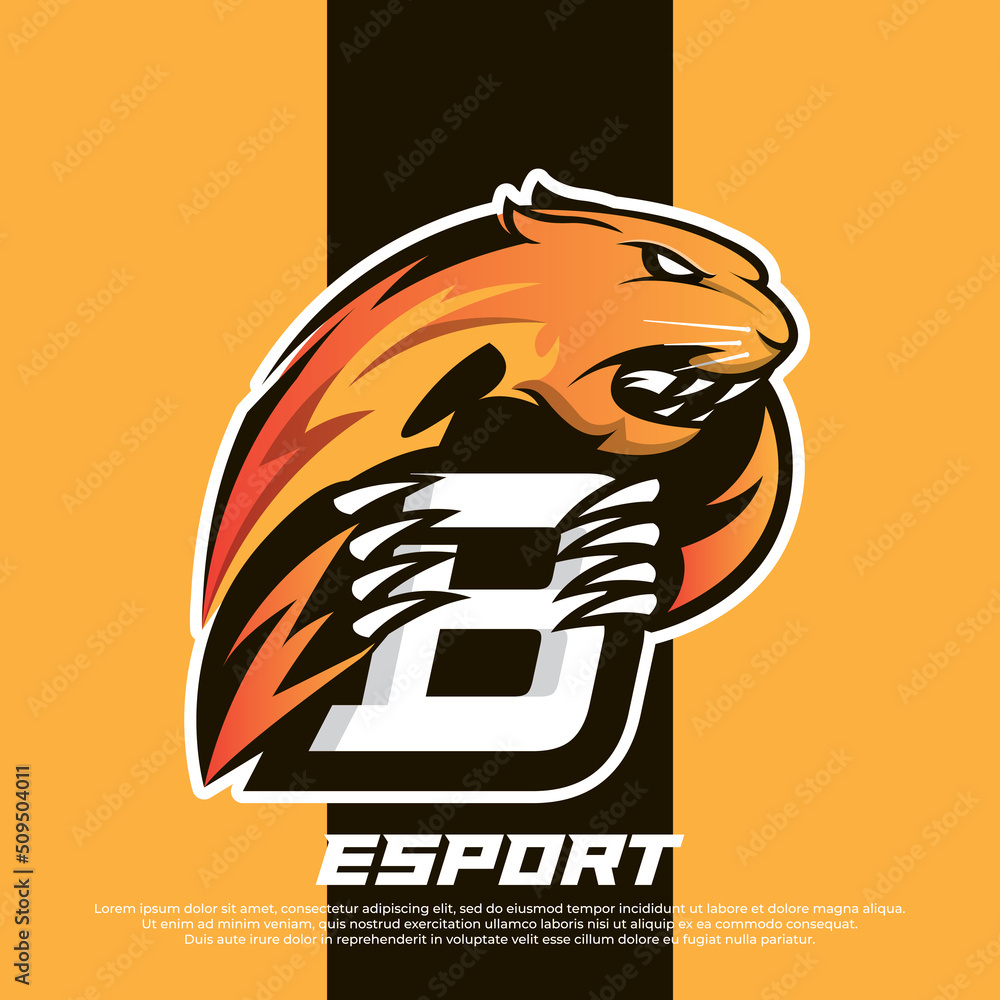 Vettoriale Stock Initial Letter B Logo Esport Design, Panther Esport ...