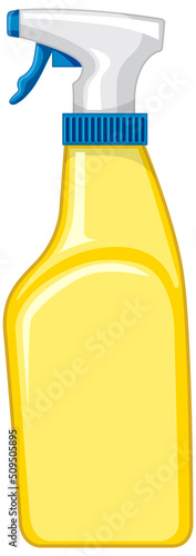 A bottle of cleaning spay on white background