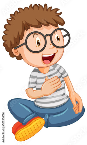 Happy bot cartoon character