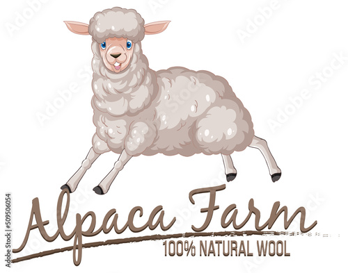 Alpaca farm logo for wool products