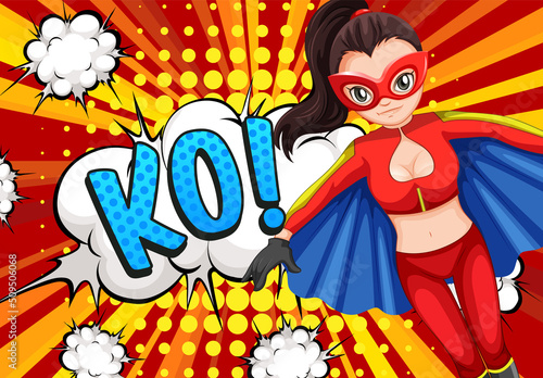 Abbreviation and facial expression retro comic banner design
