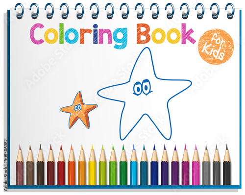 Coloring book worksheet for kids