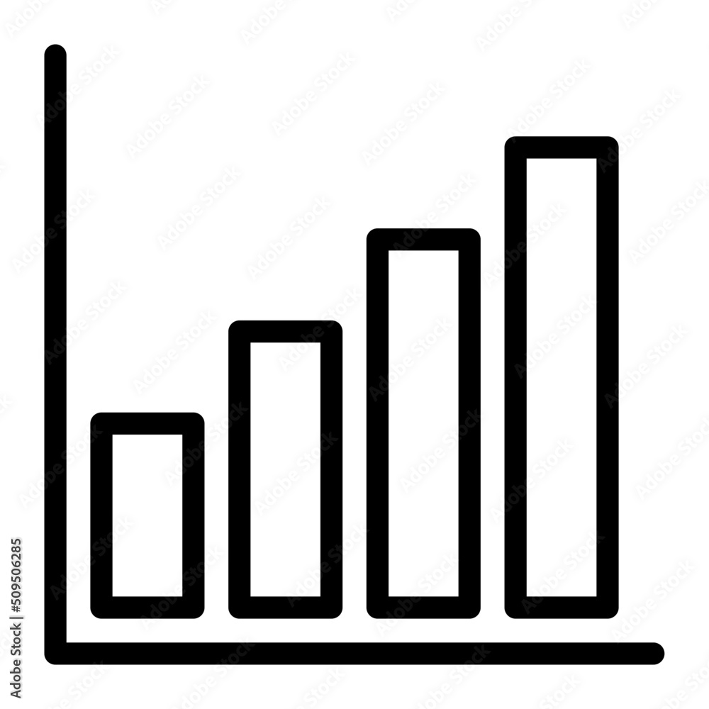bar graph line icon bar graph line icon