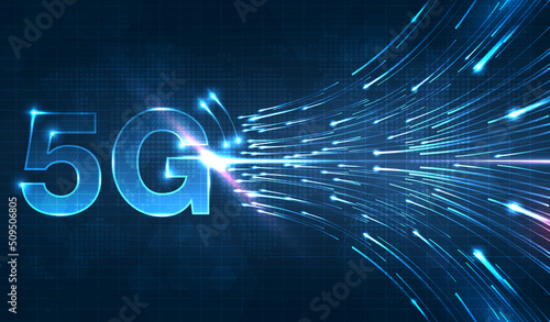 5G technology wireless data transmission, high-speed internet in abstract. Information flow modern network connection concept background. global connection and internet network concept. vector design