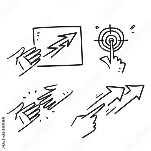 hand drawn doodle illustration Related to Coaching and business motivation